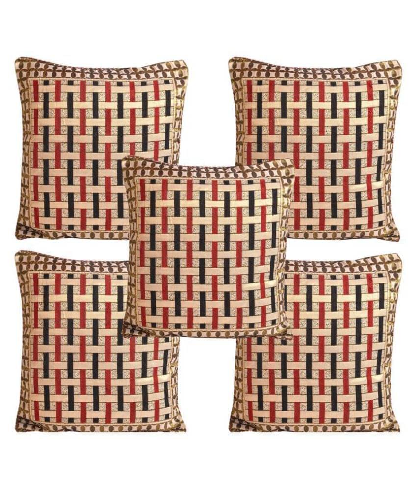 Multitex Set of 5 Cotton Cushion Covers 40X40 cm (16X16) Multitex Set of 5 Cotton Cushion Covers 40X40 cm (16X16)