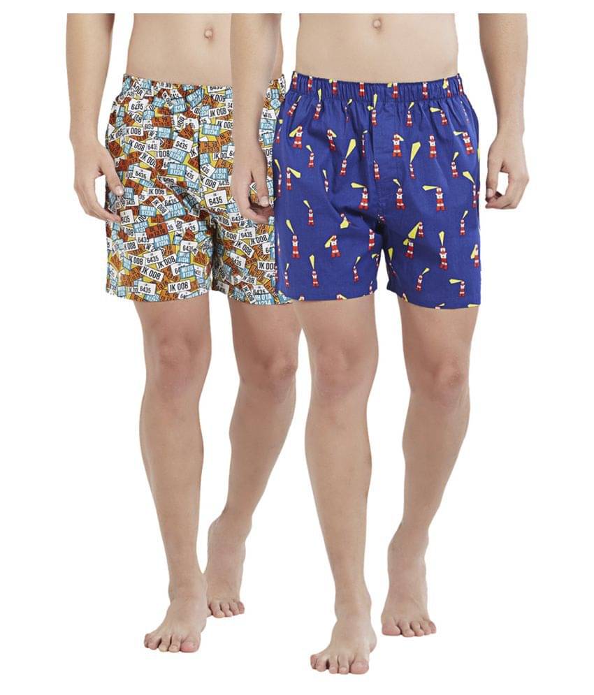 XYXX Pack of 2 Cotton Boxers For Men's ( Multi ) XYXX Pack of 2 Cotton Boxers For Men's ( Multi )