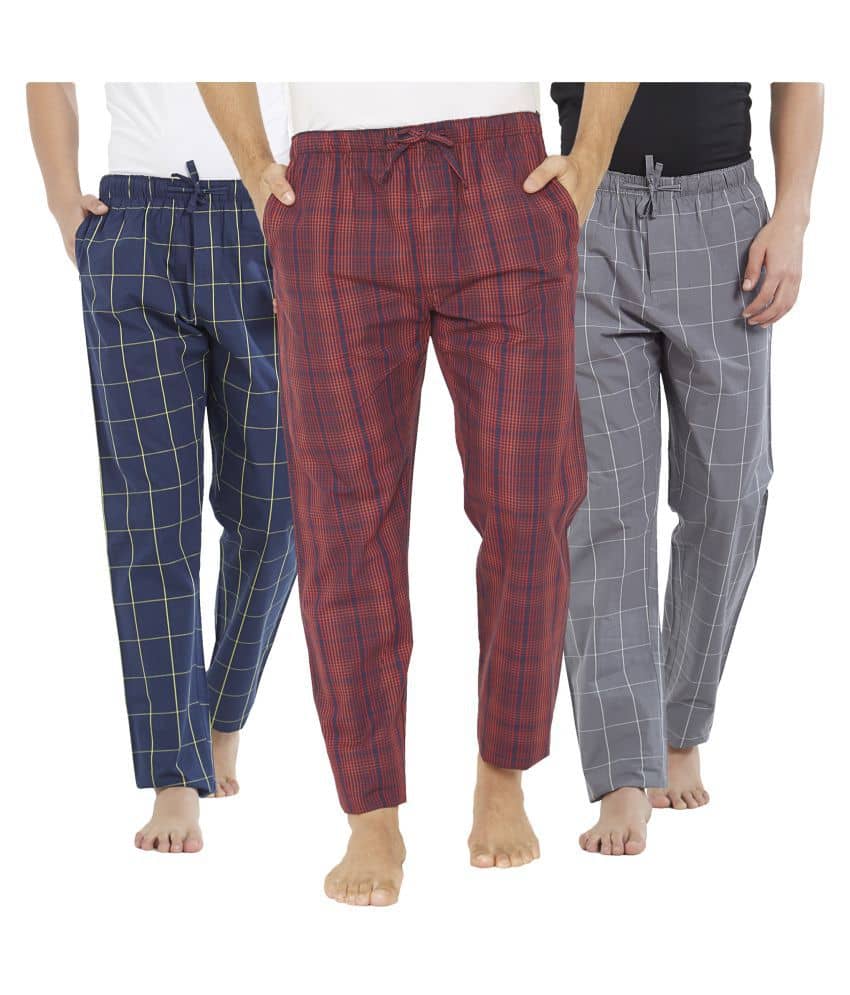 XYXX Pack of 3 Pyjama For Men's ( Multi )