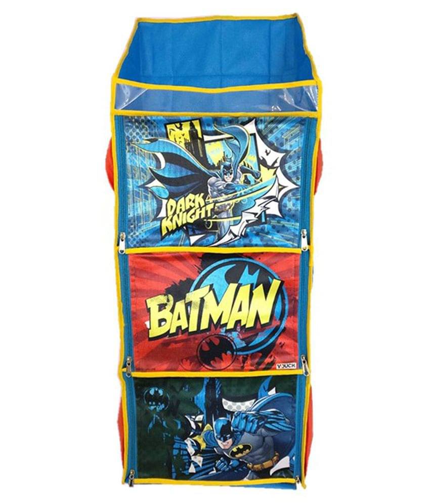     			Roll over image to zoom in Batman FR3B_BM1 Fun Hanging Rack with Folding Wall Hanging Shelves, Blue