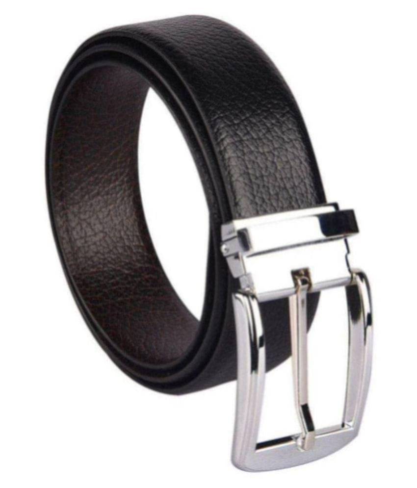 Runsi Black Faux Leather Formal Belt     			Runsi Black Faux Leather Formal Belt