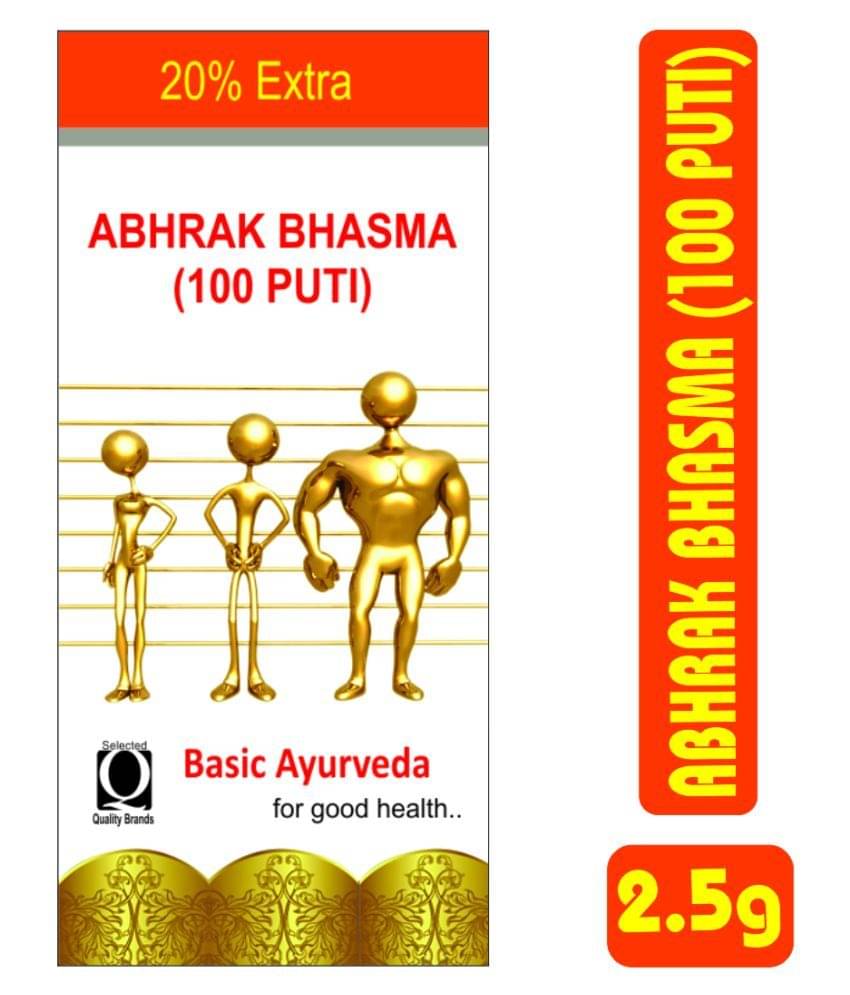     			Basic Ayurveda Abhrak Bhasma(100 puti) Powder 2500 mg Pack Of 6