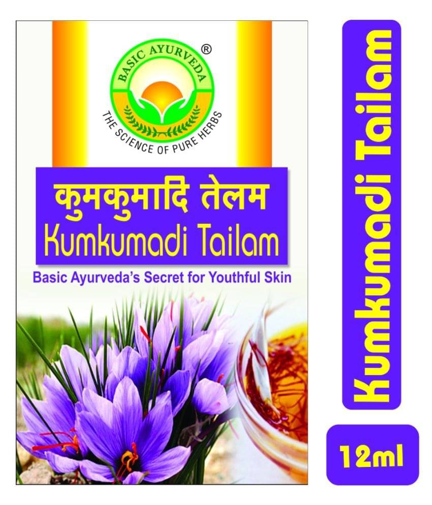 Basic Ayurveda Kumkumadi Tailam Oil 12 ml Pack of 3     			Basic Ayurveda Kumkumadi Tailam Oil 12 ml Pack of 3