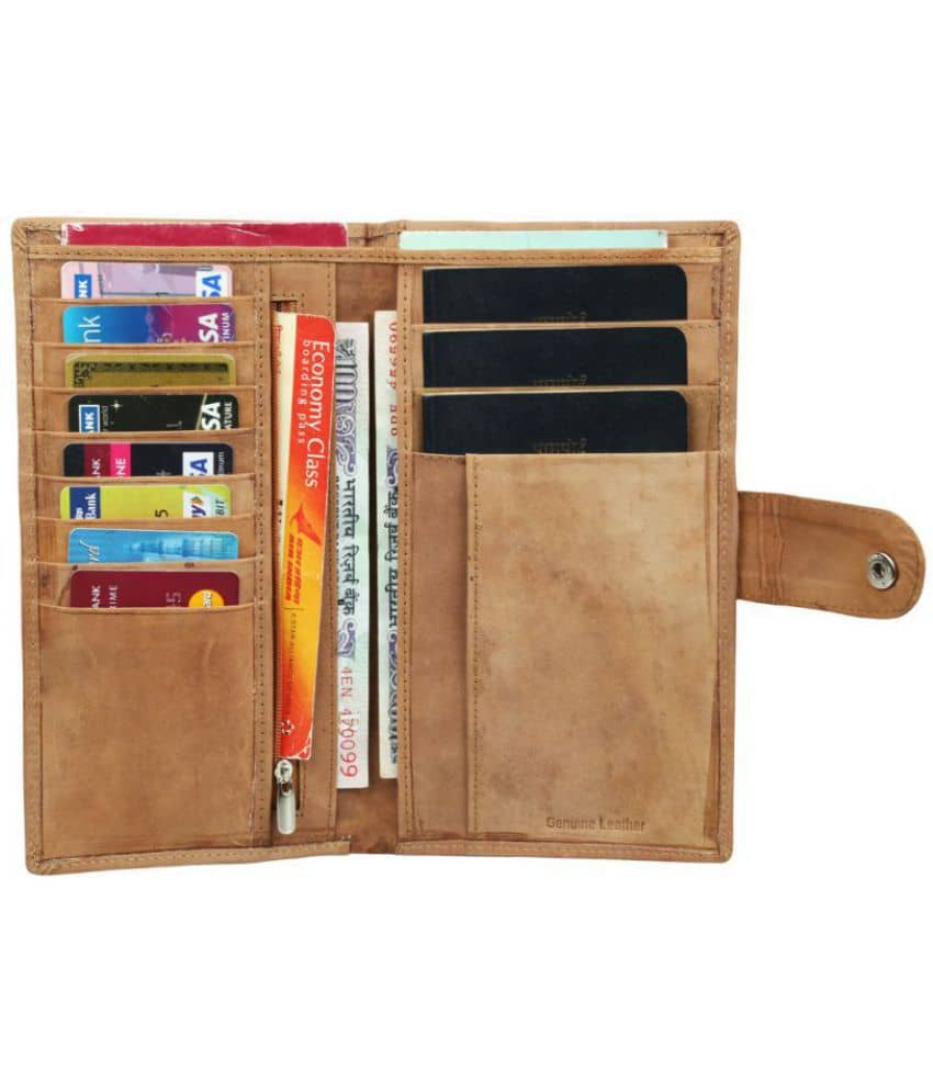 Style 98 Fashion Leather Tan Passport Holder - Handbags | Buy online on ZillyBuy