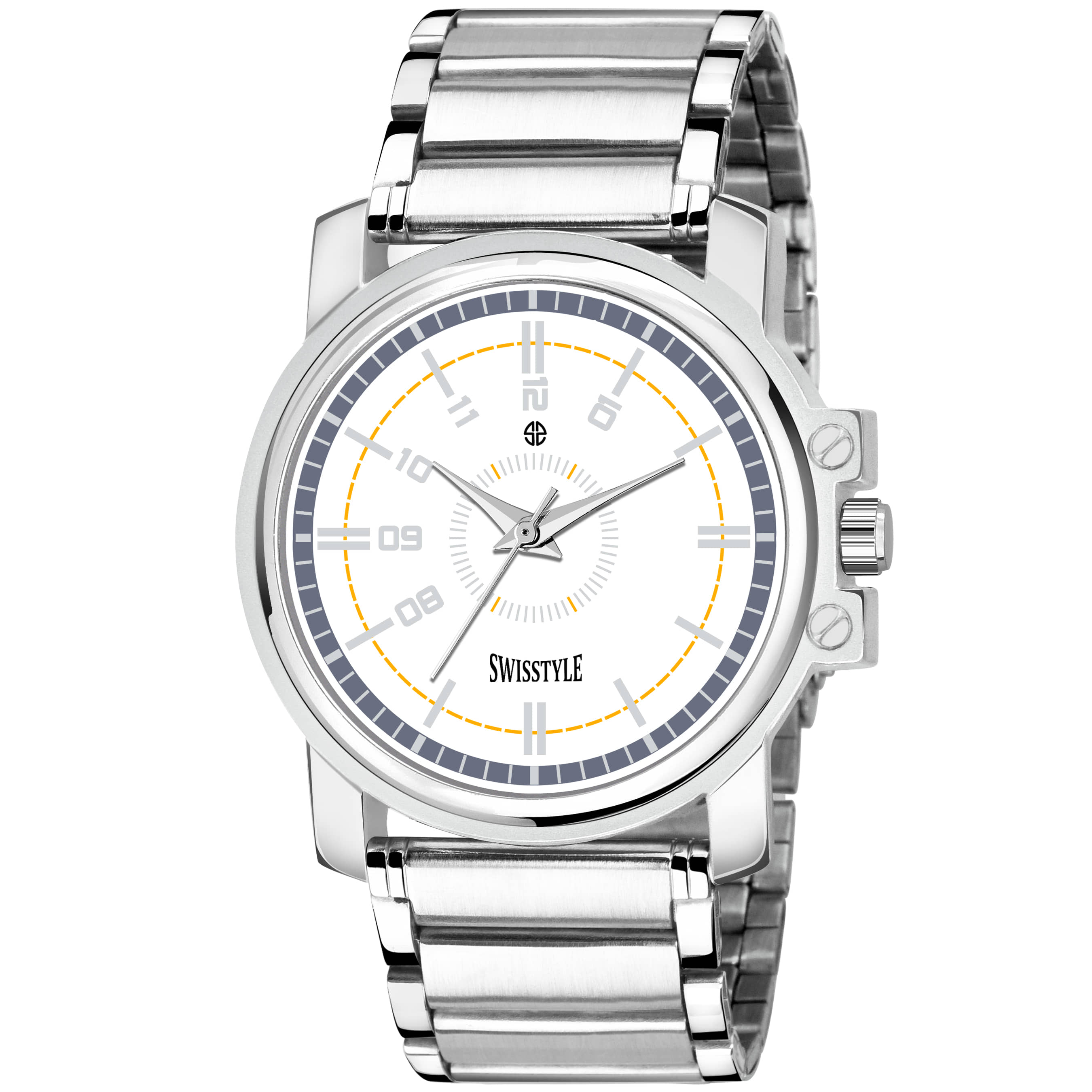 Swisstyle SS-GR810-WHT-SLV-CH Stainless Steel Analog Men's Watch