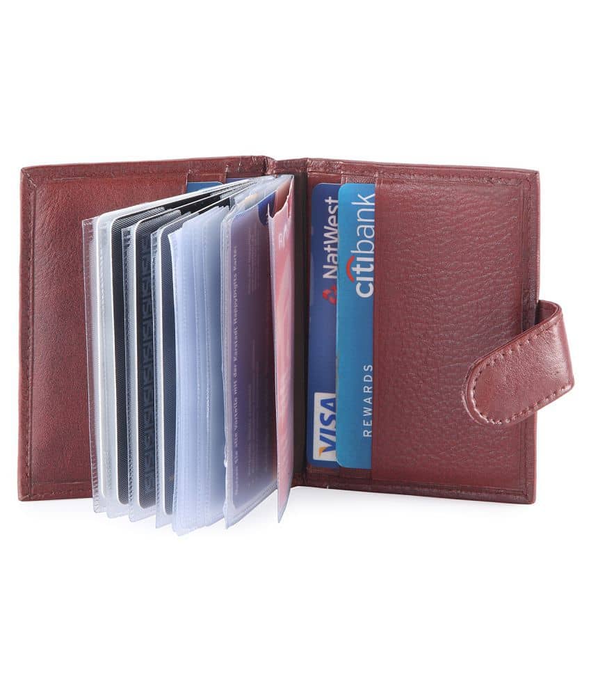 Brown Button Card Holder - Handbags | Buy online on ZillyBuy