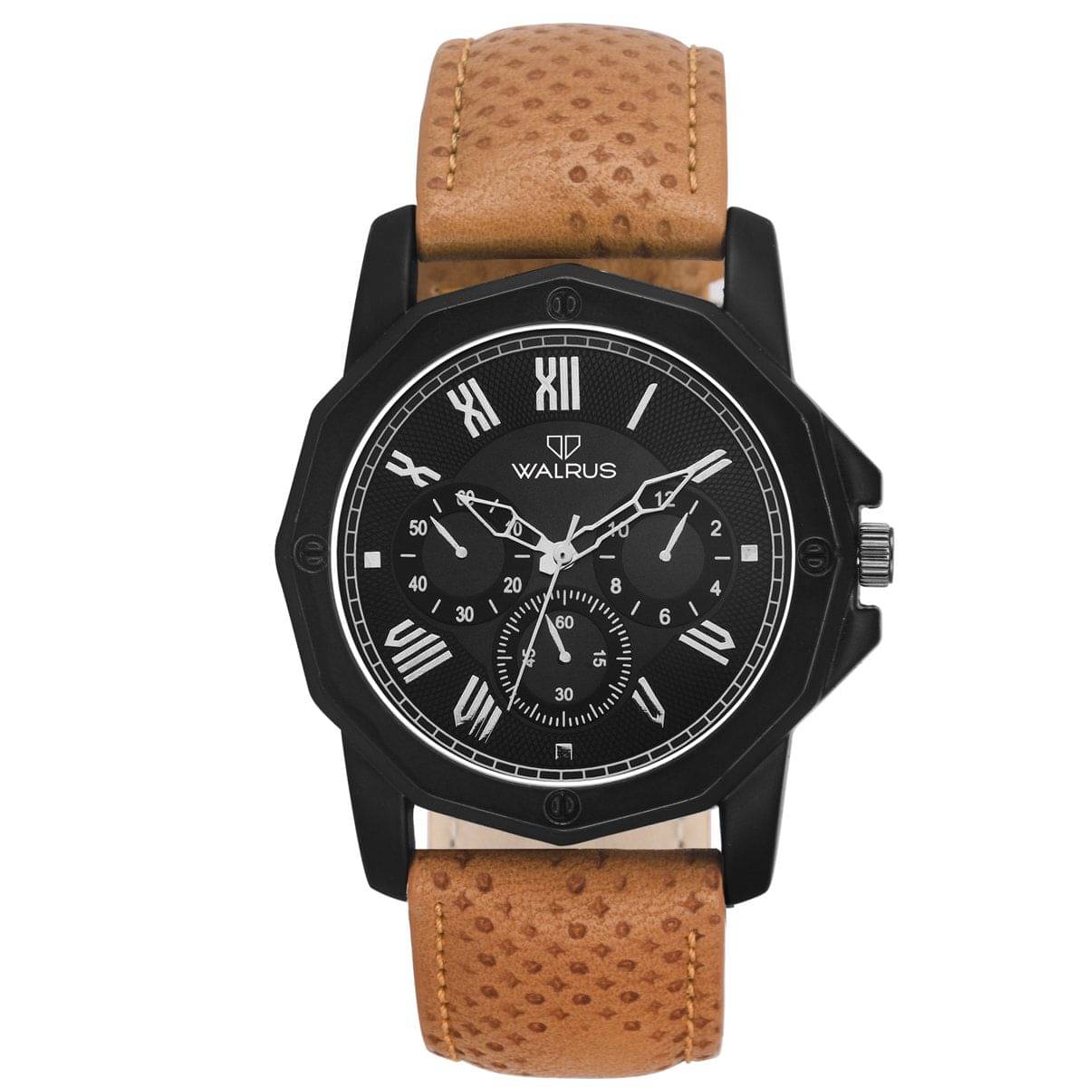 Walrus WWM-JAY-020902-DD-05 Leather Non-Functional Chronograph Men's Watch Walrus WWM-JAY-020902-DD-05 Leather Non-Functional Chronograph Men's Watch