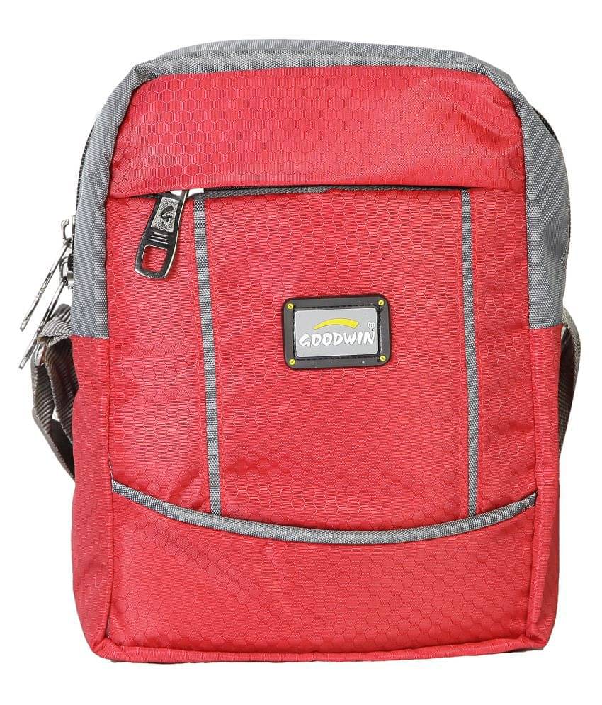     			Goodwin Red Polyester Casual Messenger Bag