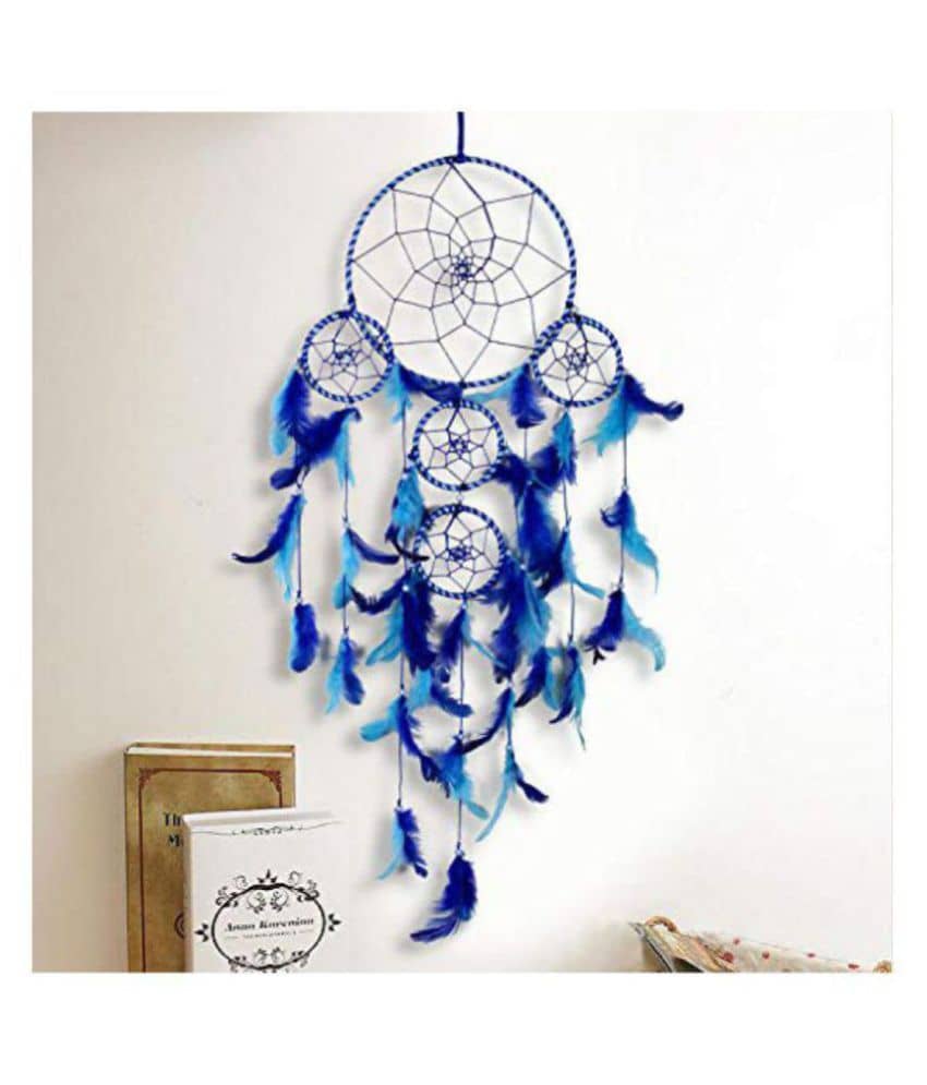 new lucky Feather Blue Dream Catcher - Pack of 1