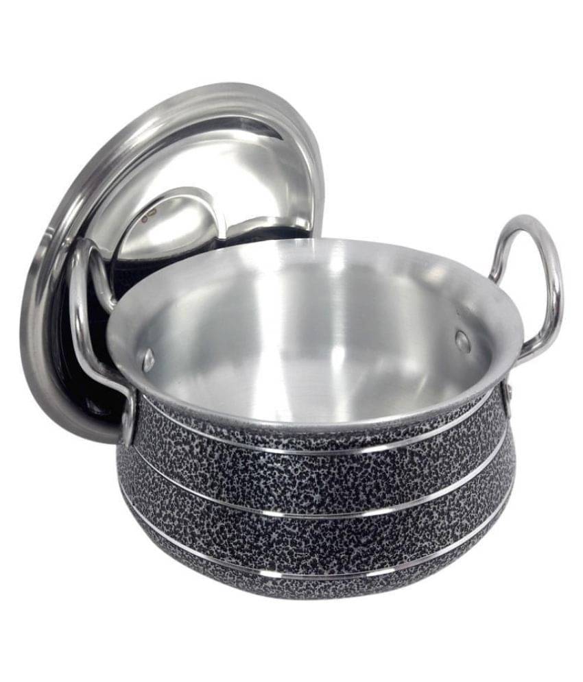     			bartan hub Cook & Serve Pot Enamle Aluminum Handi 22 cm 2500 mL