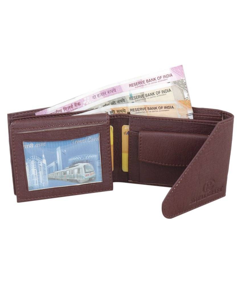     			Royal Craft PU Brown Casual Short Wallet