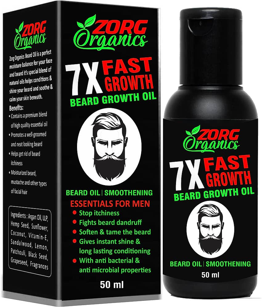 Zorg Organics 7X Beard Oil Growth Oil 50 ml - Beard Care and Tools | Buy online on ZillyBuy
