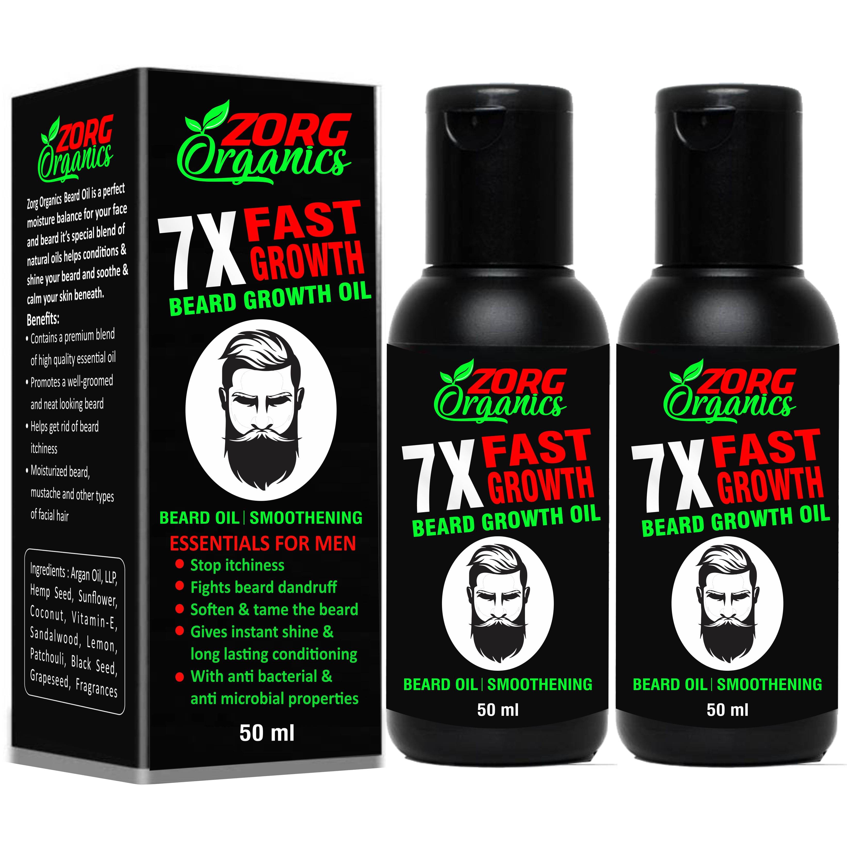 Zorg Organics 7X Mooch & Beard Oil Hair Oil 100 ml Pack of 2 Zorg Organics 7X Mooch & Beard Oil Hair Oil 100 ml Pack of 2