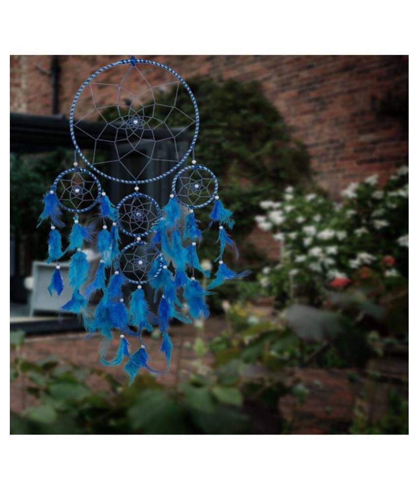 jsk collection Feather Blue Dream Catcher - Pack of 1 ( X cms )     			jsk collection Feather Blue Dream Catcher - Pack of 1 ( X cms )