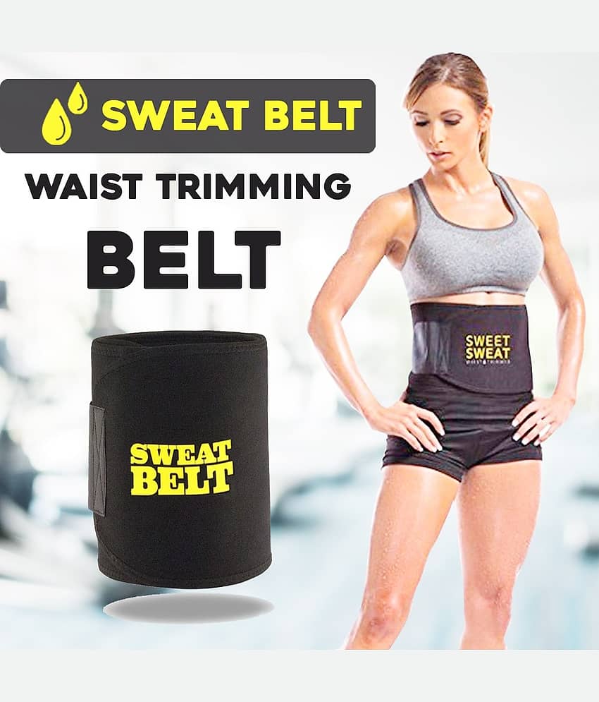 Slim & Sweat Belt for Men and Women |Body Shaper - Free Size (Black Color) 1 Pcs - Sports and Fitness Equipment | Buy online on ZillyBuy