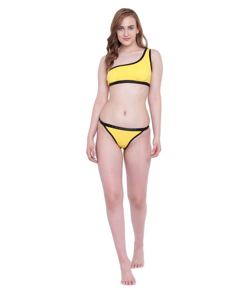 La Intimo Cotton Women's Thongs ( Yellow )