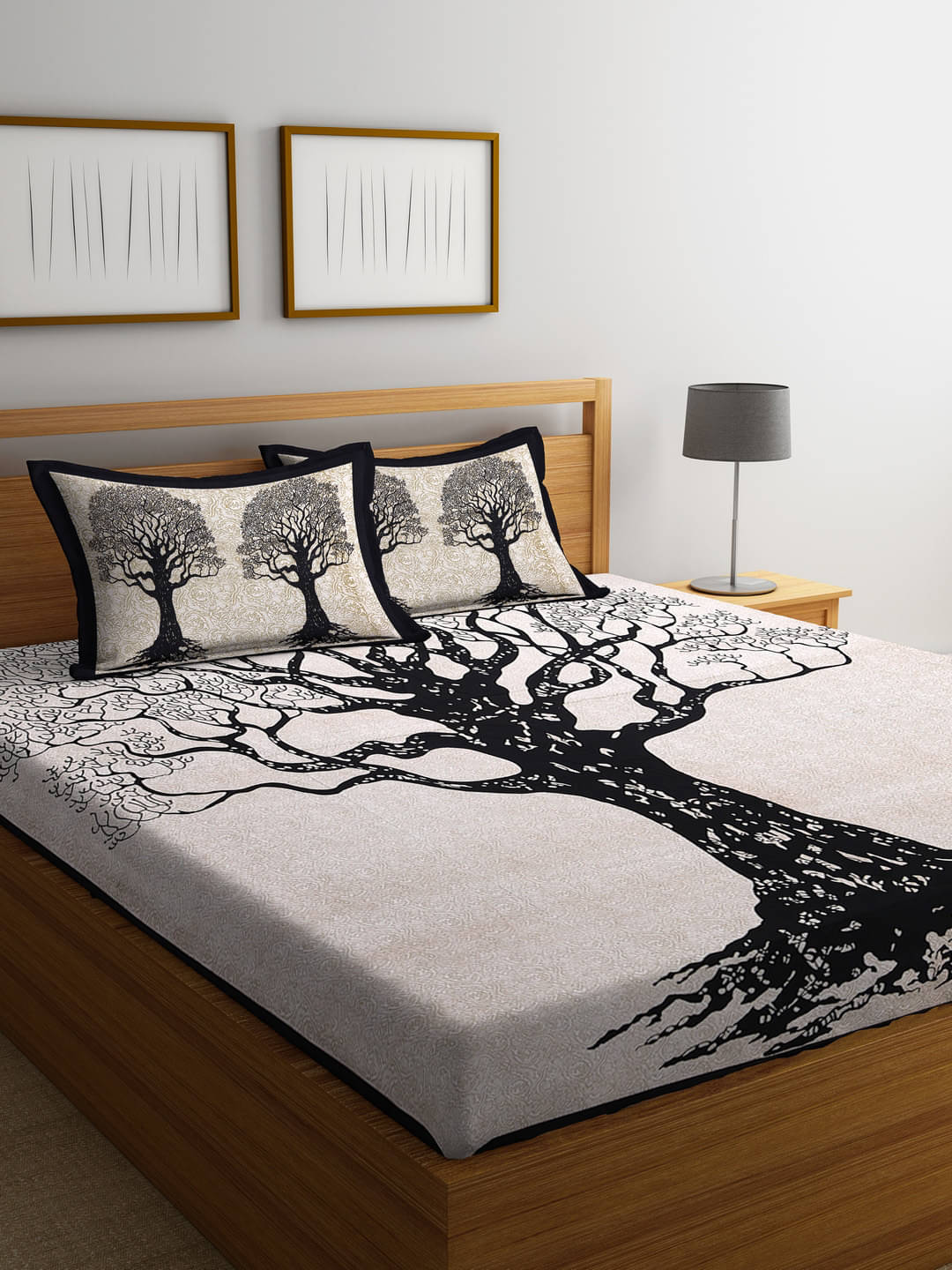     			Uniqchoice Cotton Double Bedsheet ( Black )