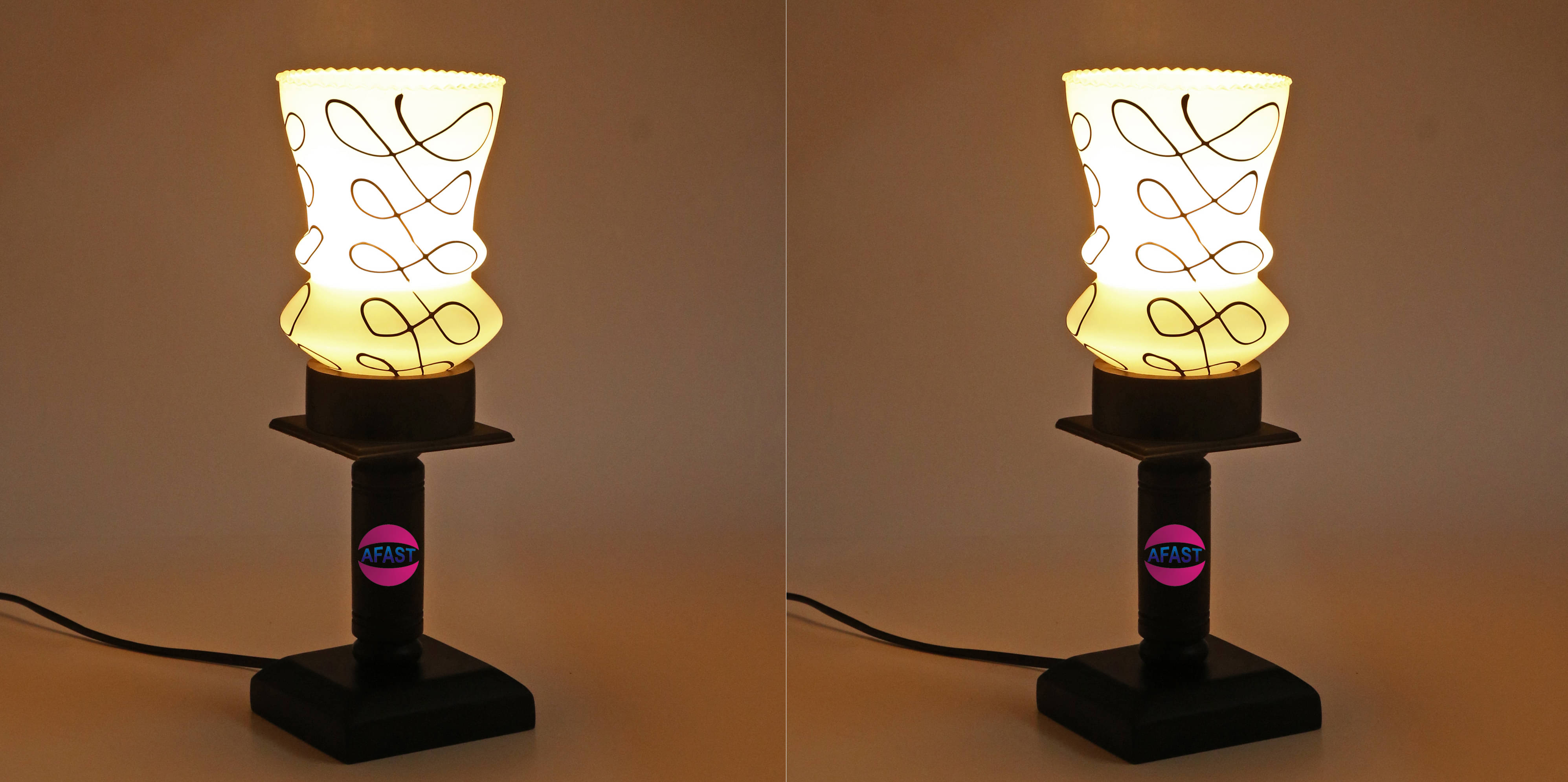     			AFAST Table Lamp Wood Table Lamp - Pack of 2