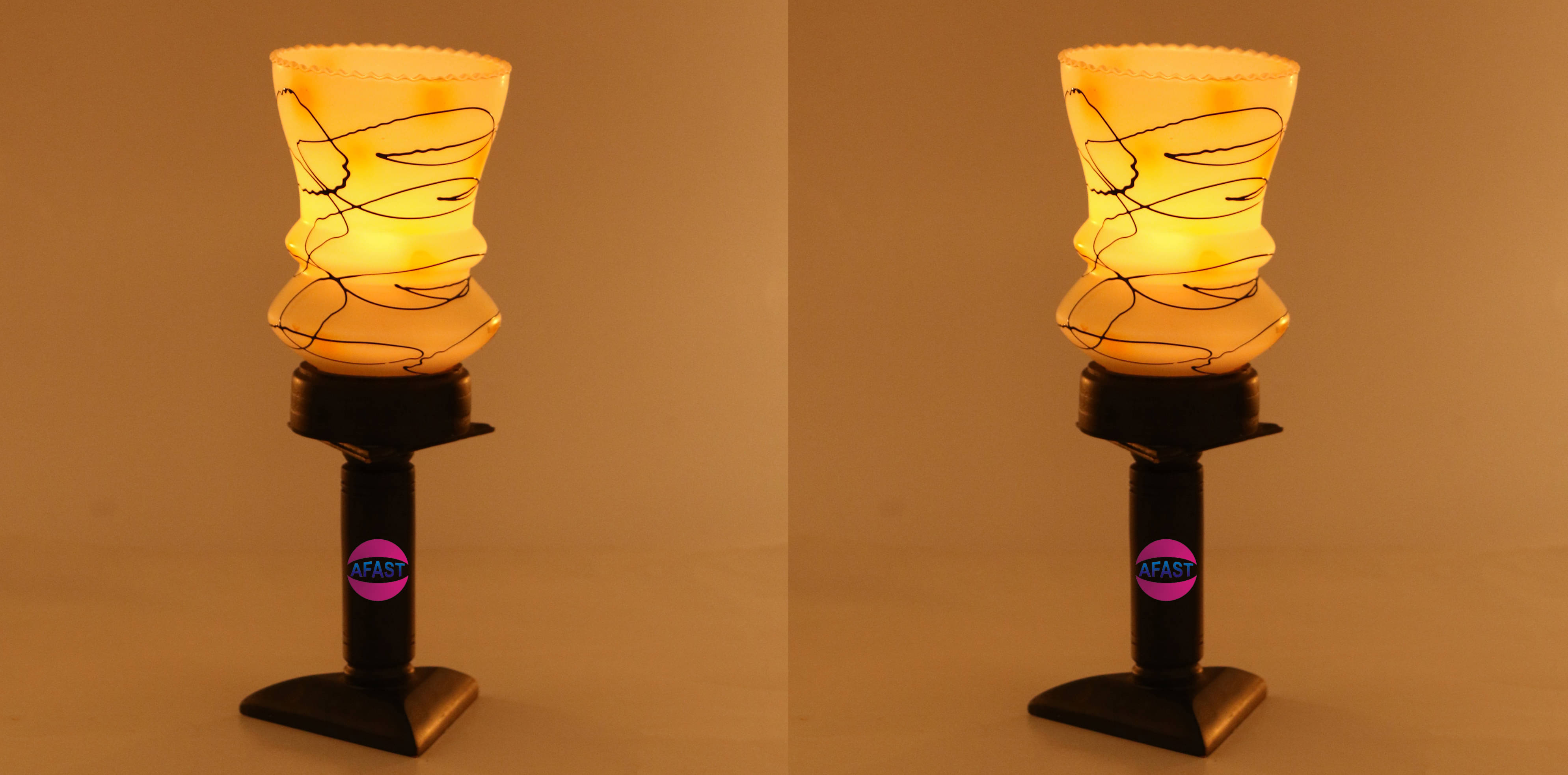     			AFAST Table Lamp Wood Table Lamp - Pack of 2