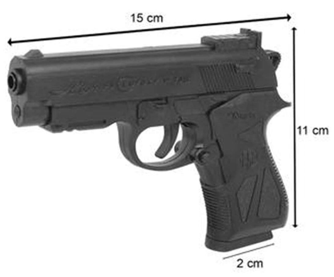     			Shivsoft Mini Toy Gun (2 Pieces) and 6 mm Plastic BB Bullets P748-A74851S34