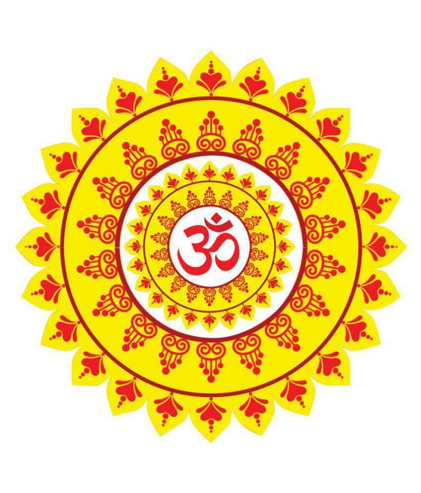 Decor Villa Rangoli Floor Sticker Festive Sticker ( 40 x 40 cms )