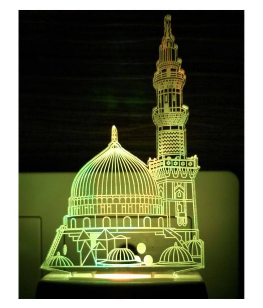     			SUPER AJANTA Macca Madina Dargah 2084 Night Lamp Multi - Pack of 1