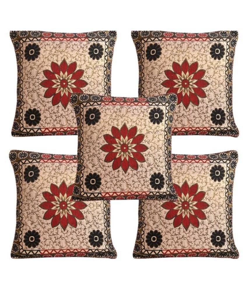     			Multitex Set of 5 Cotton Cushion Covers 40X40 cm (16X16)