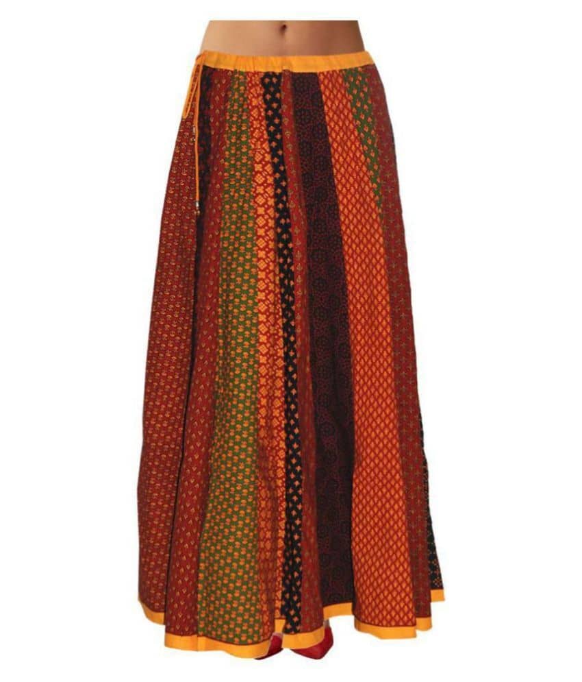 Sttoffa - Multicolor Cotton Women's A-Line Skirt ( Pack of 1 )
