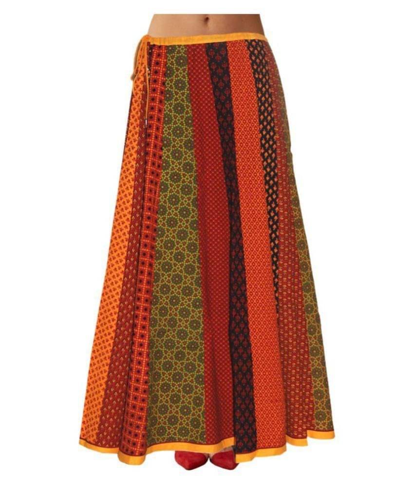     			Sttoffa Cotton A-Line Skirt - Multi Color