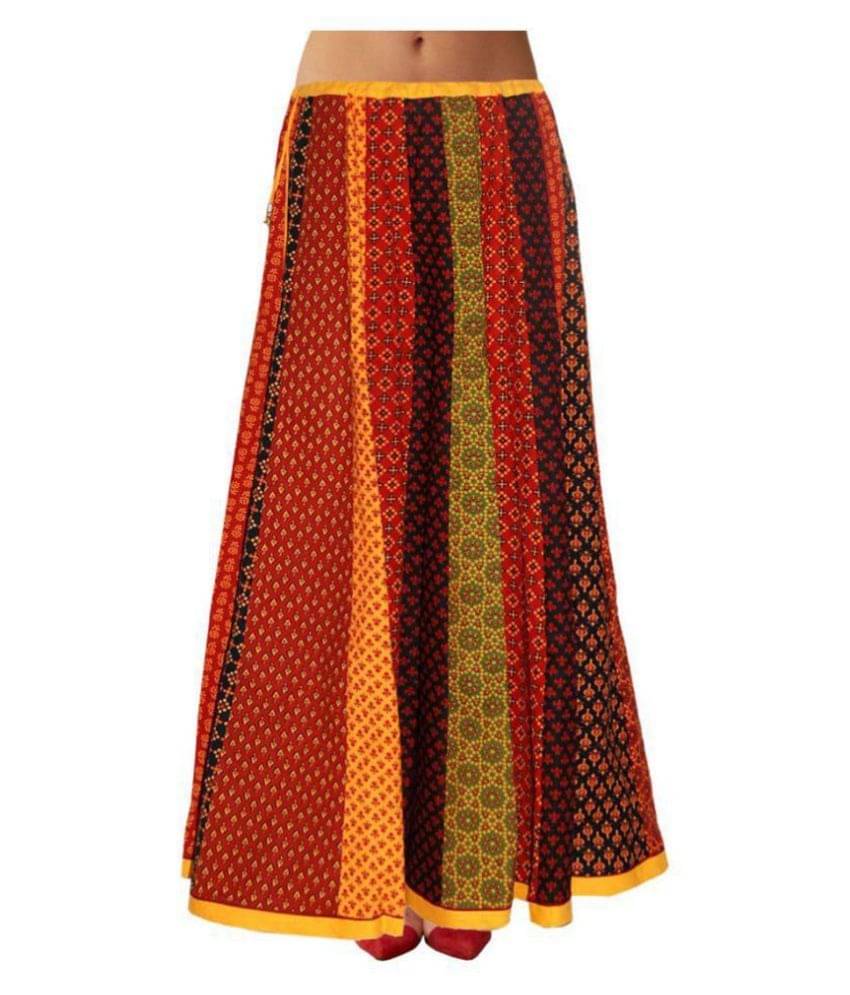     			Sttoffa - Multicolor Cotton Women's A-Line Skirt ( Pack of 1 )