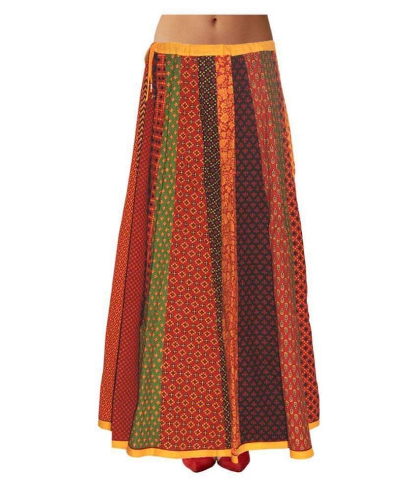 Sttoffa Cotton A-Line Skirt - Multi Color Sttoffa Cotton A-Line Skirt - Multi Color