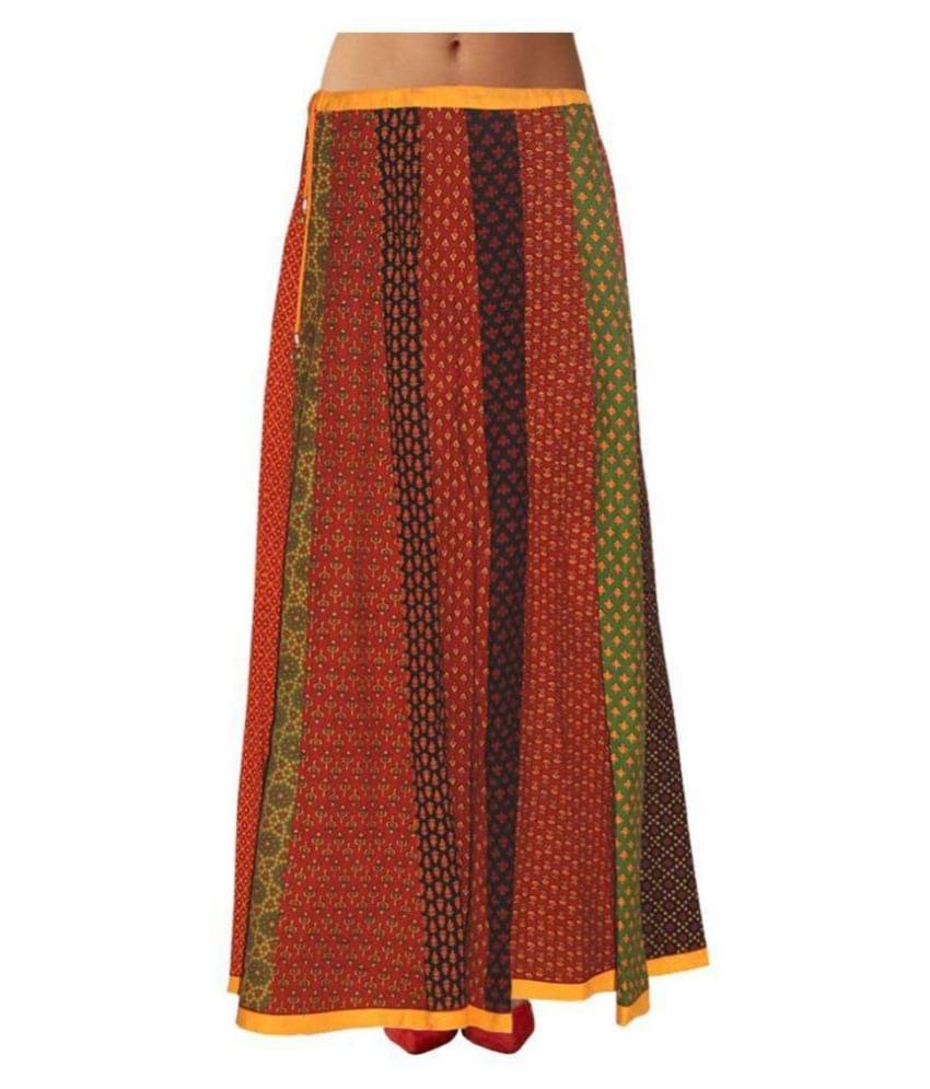     			Sttoffa Cotton Straight Skirt - Multi Color