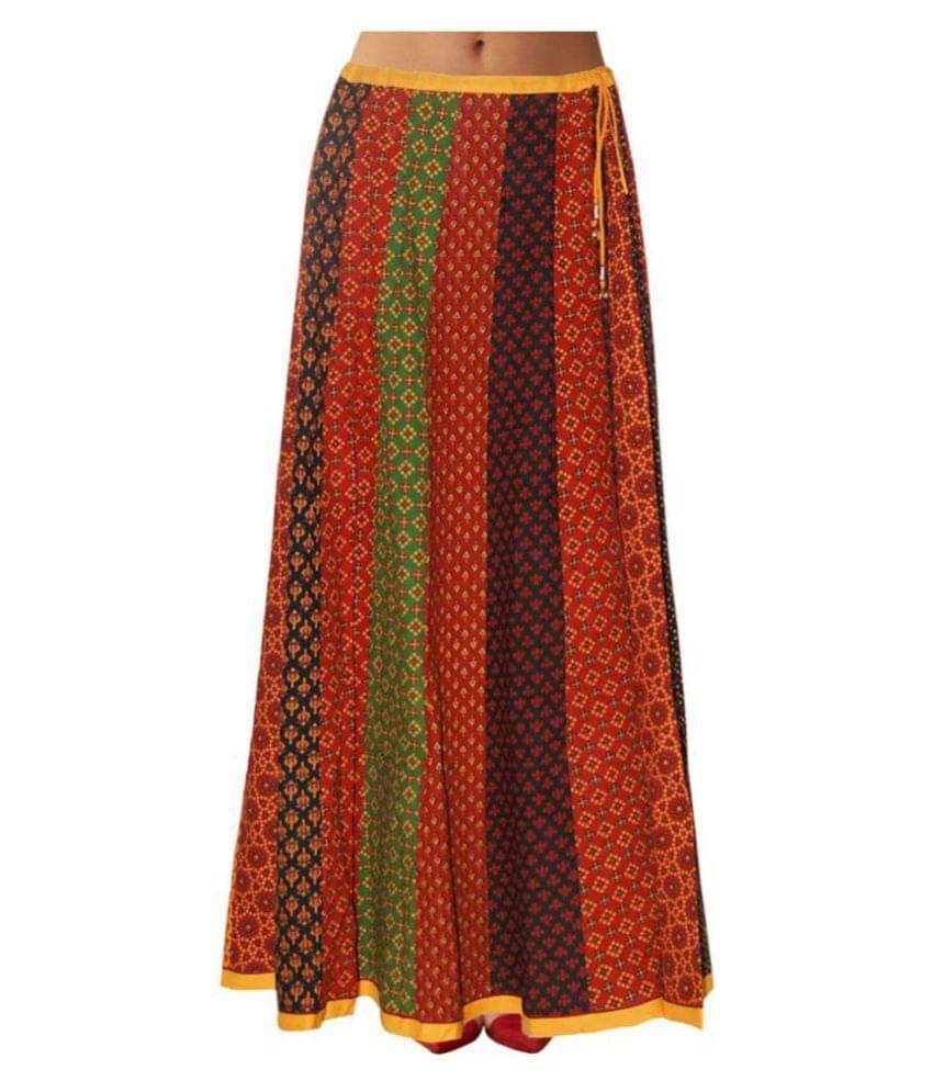 Sttoffa - Multicolor Cotton Women's A-Line Skirt ( Pack of 1 ) Sttoffa - Multicolor Cotton Women's A-Line Skirt ( Pack of 1 )