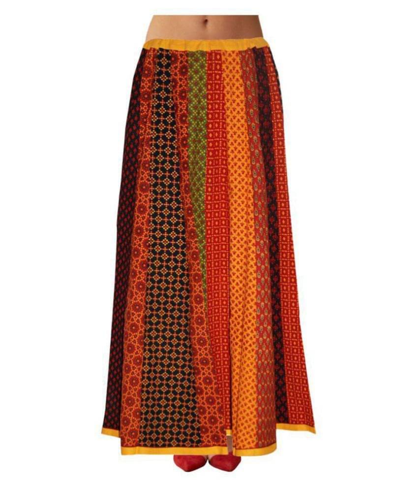     			Sttoffa Cotton Straight Skirt - Multi Color