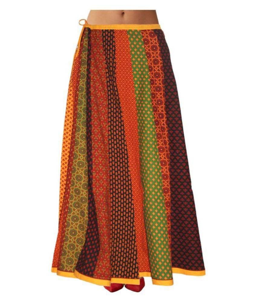     			Sttoffa Cotton Straight Skirt - Multi Color