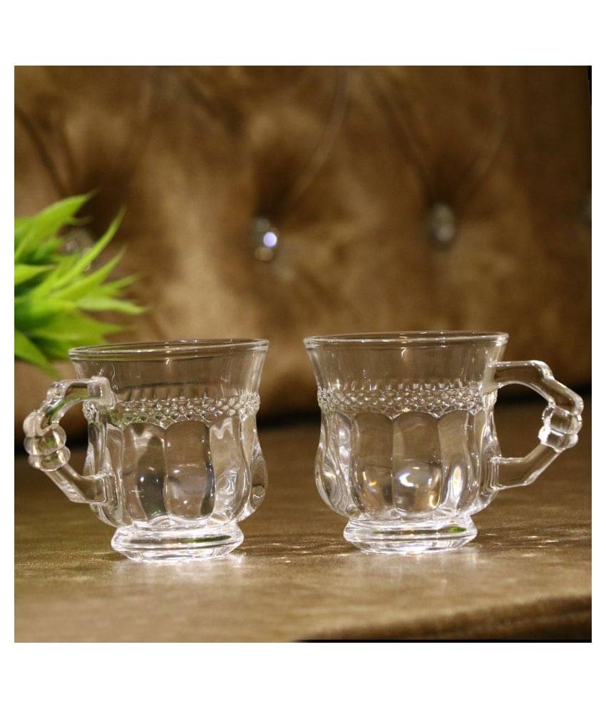     			Somil Glass Tea Cup, Transparent, Pack Of 2, 80 ml
