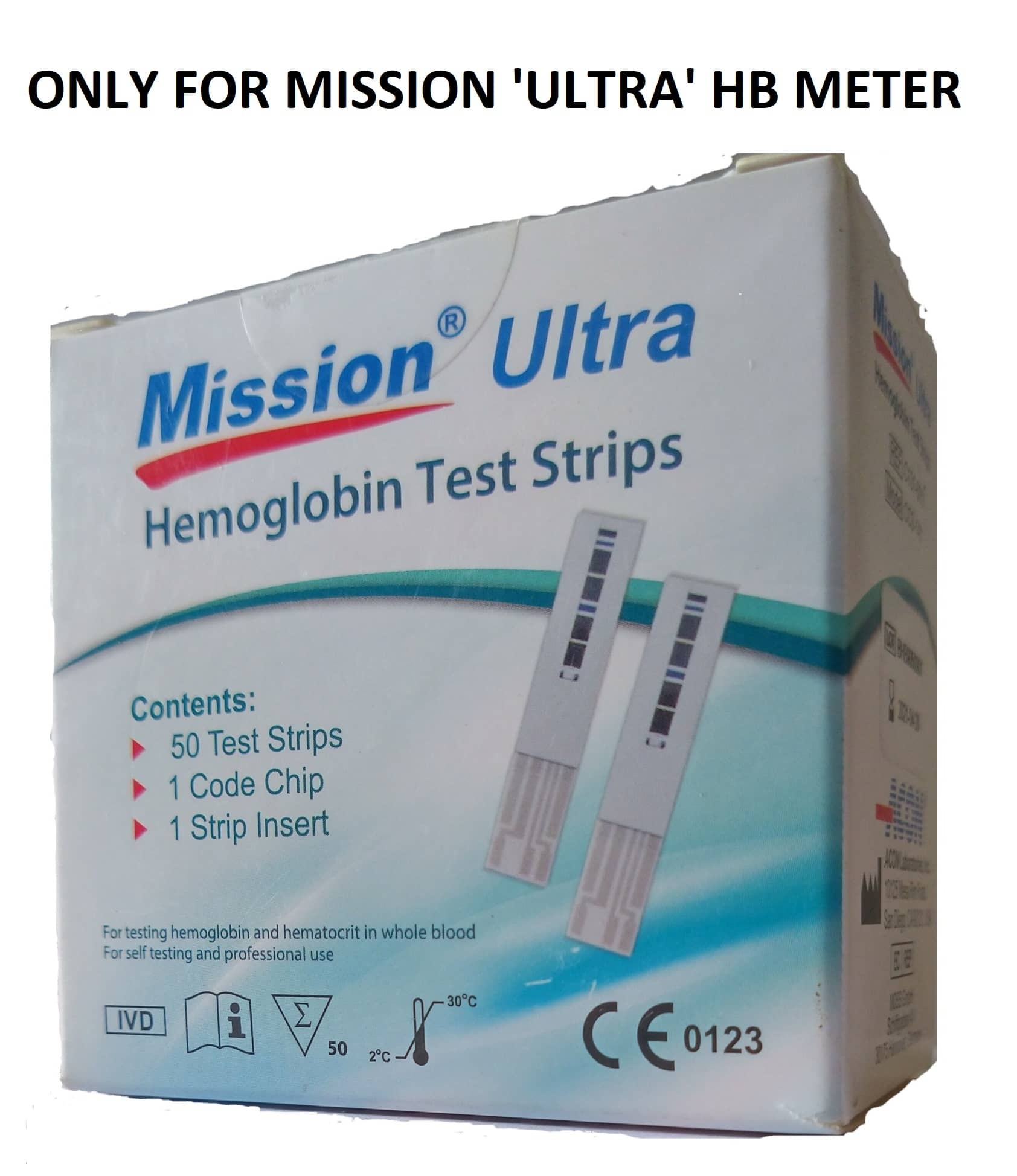 Mission Ultra Hb 50 Hemoglobin Strips