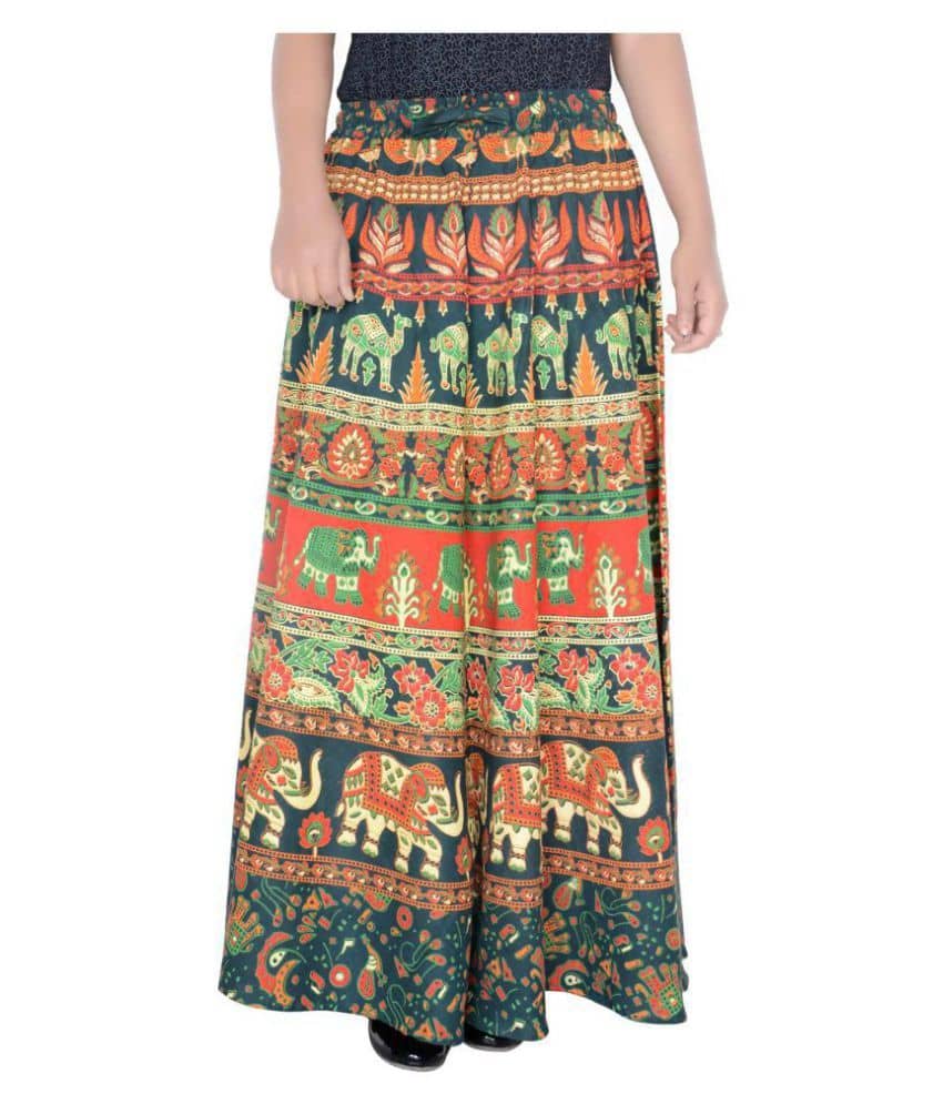 Sttoffa Cotton Wrap Skirt - Green