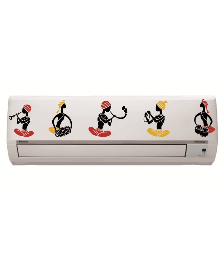 Decor Villa AC Sticker Split Air Conditioner Sticker Floral Sticker ( 21 x 91 cms )