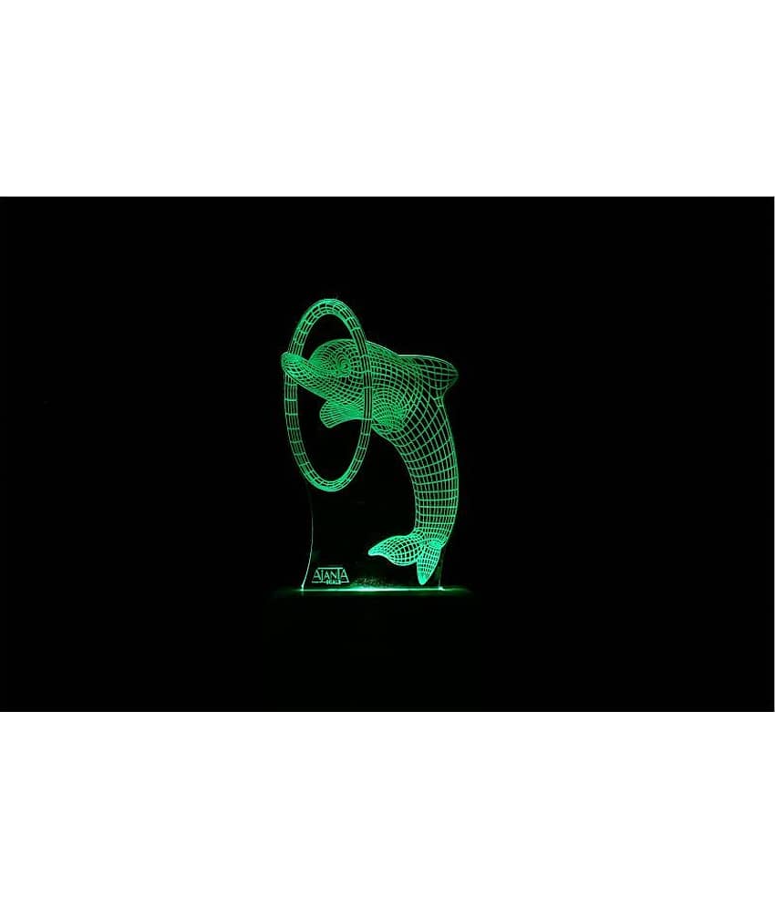 SUPER AJANTA Dolphin 2036 3D Night Lamp Multi - Pack of 1 - Electricals | Buy online on ZillyBuy
