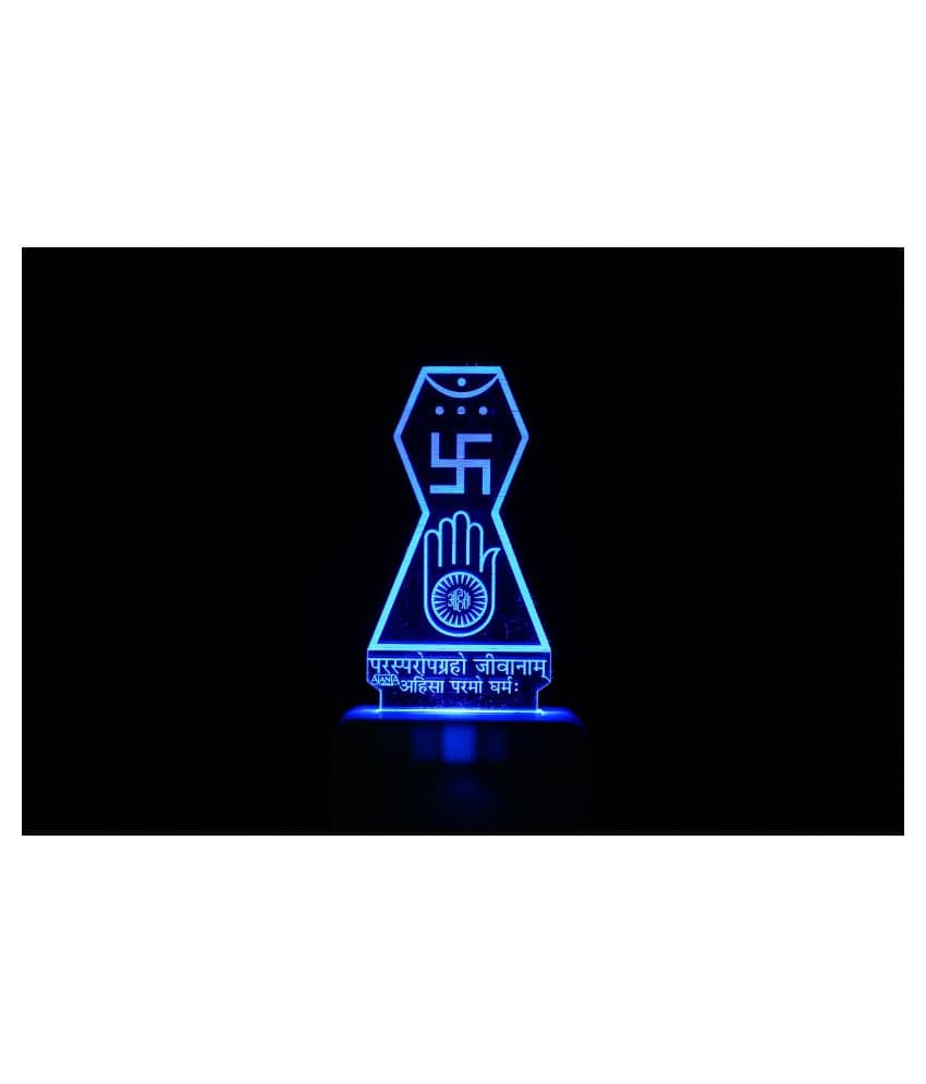 SUPER AJANTA Jain Logo 2038 3D Night Lamp Multi - Pack of 1 - Electricals | Buy online on ZillyBuy