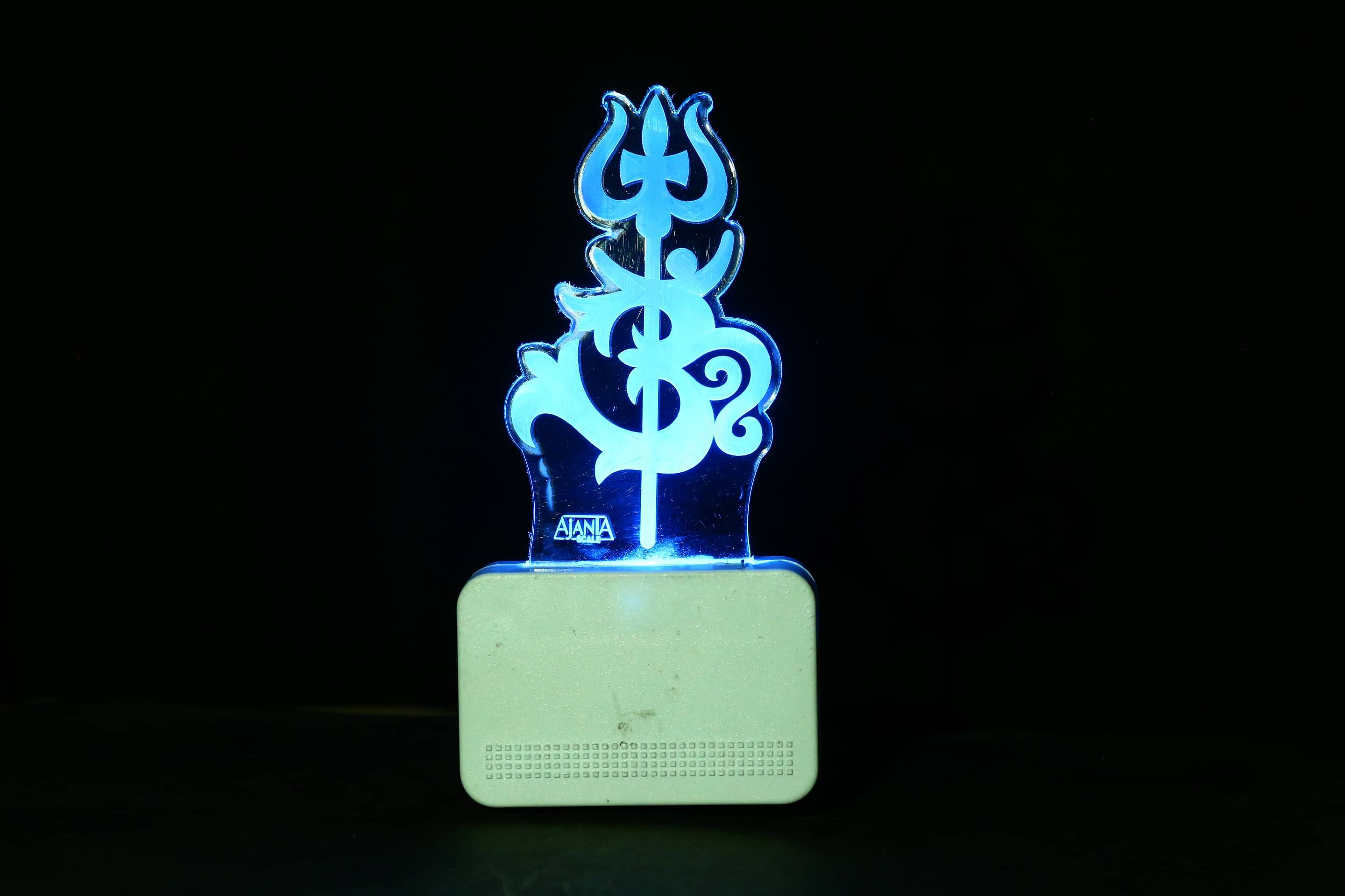     			SUPER AJANTA Om Trisul  2037 3D Night Lamp Multi - Pack of 1