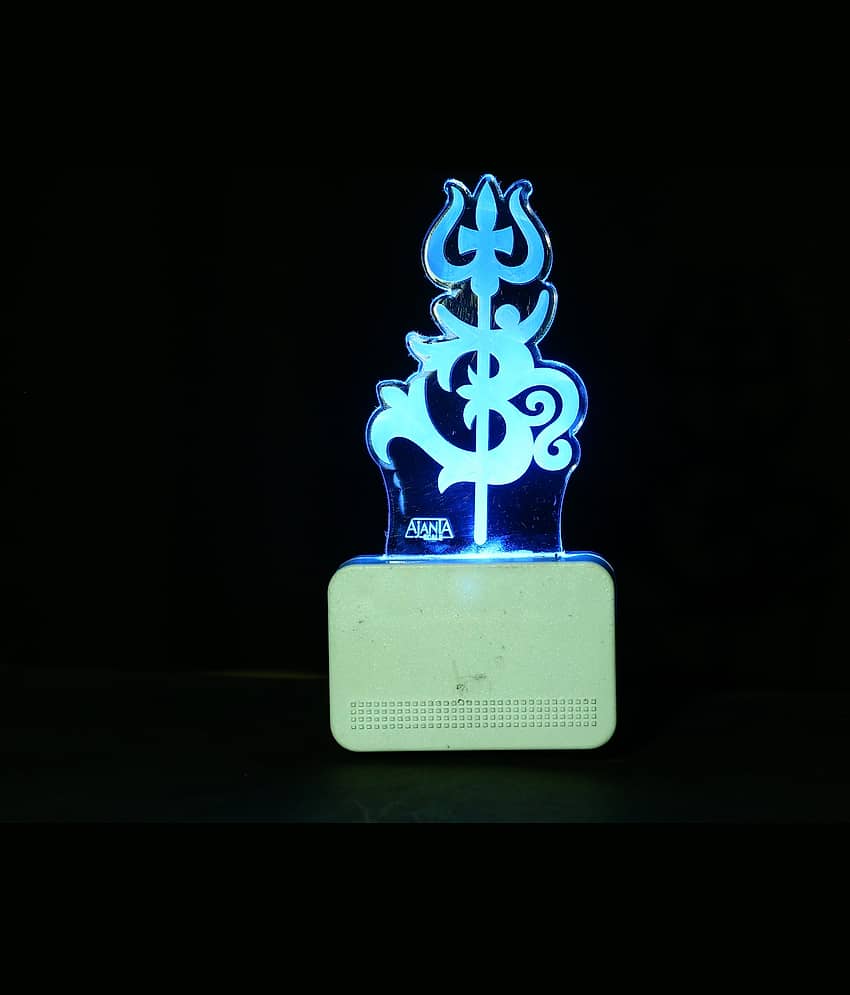 SUPER AJANTA Om Trisul 2037 3D Night Lamp Multi - Pack of 1 - Electricals | Buy online on ZillyBuy