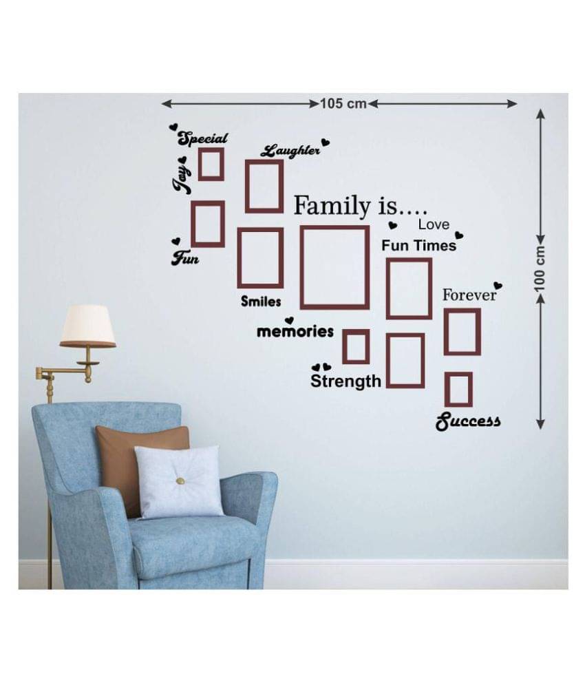 Wallzone Photo Frames Abstract Sticker ( 100 x 105 cms ) Wallzone Photo Frames Abstract Sticker ( 100 x 105 cms )
