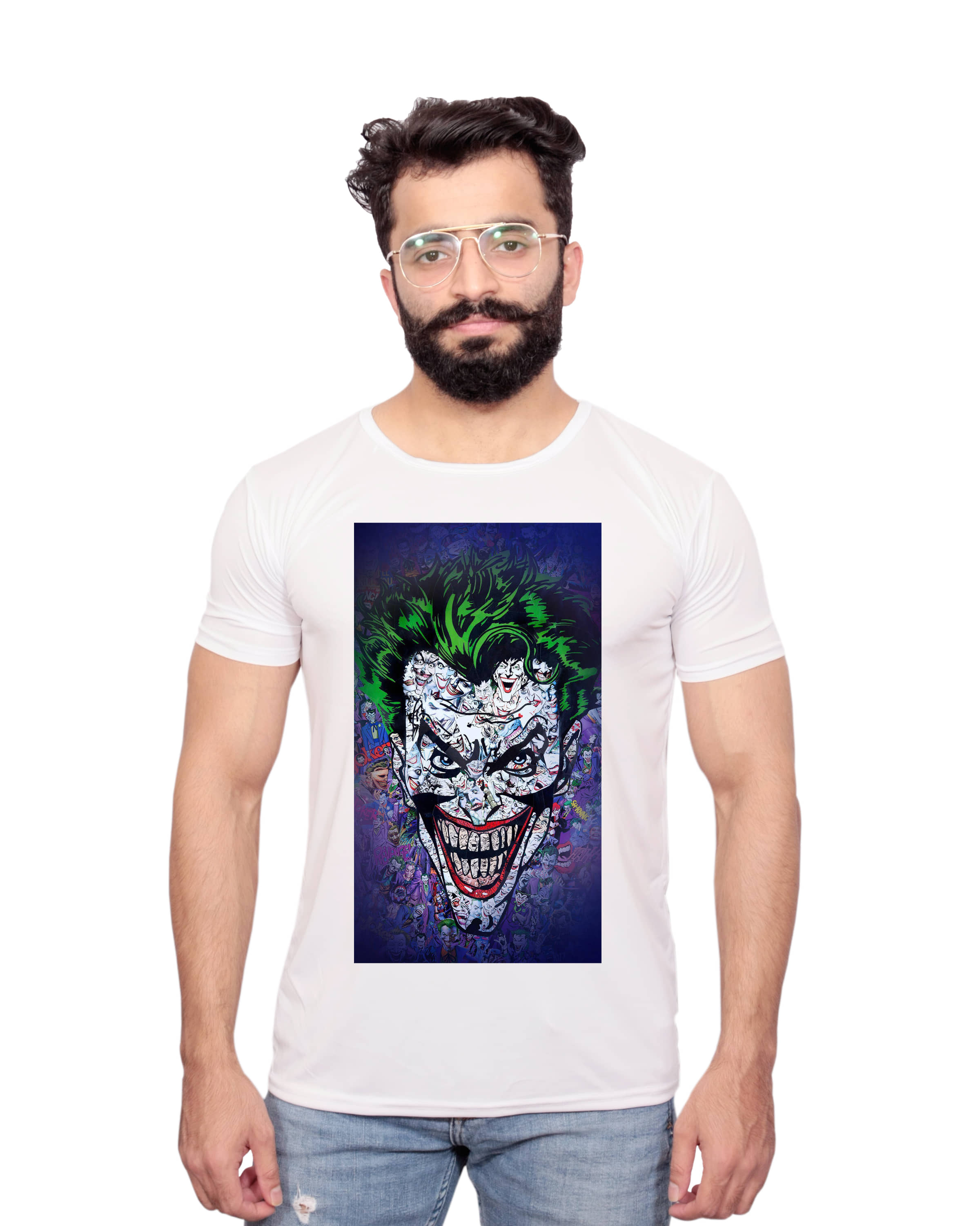 Nityanand Enterprises White Cotton Blend T-Shirt