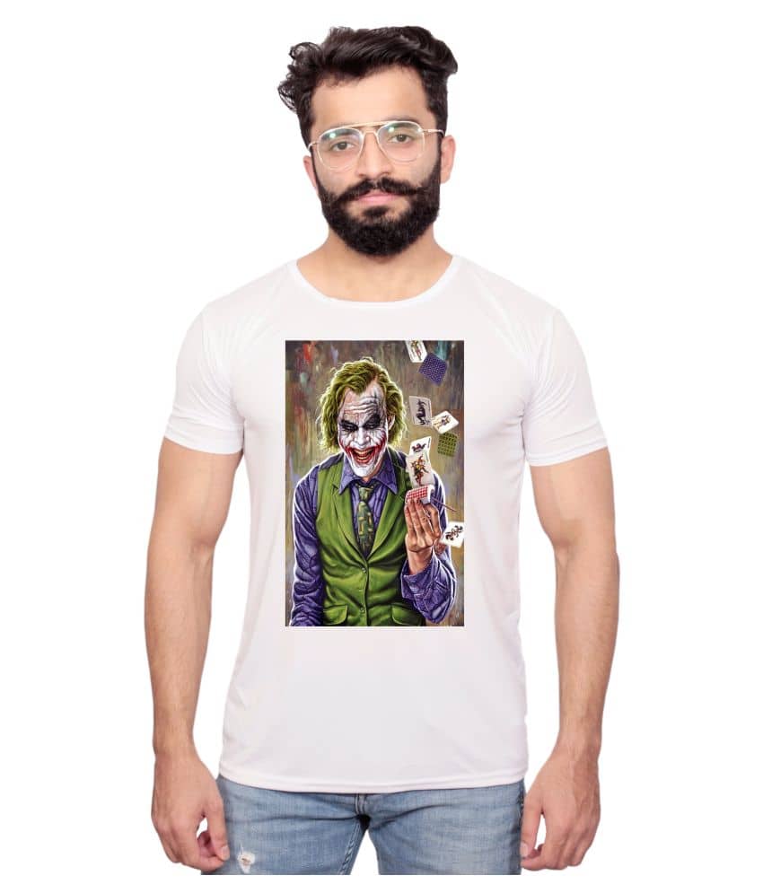 Nityanand Enterprises White Cotton Blend T-Shirt