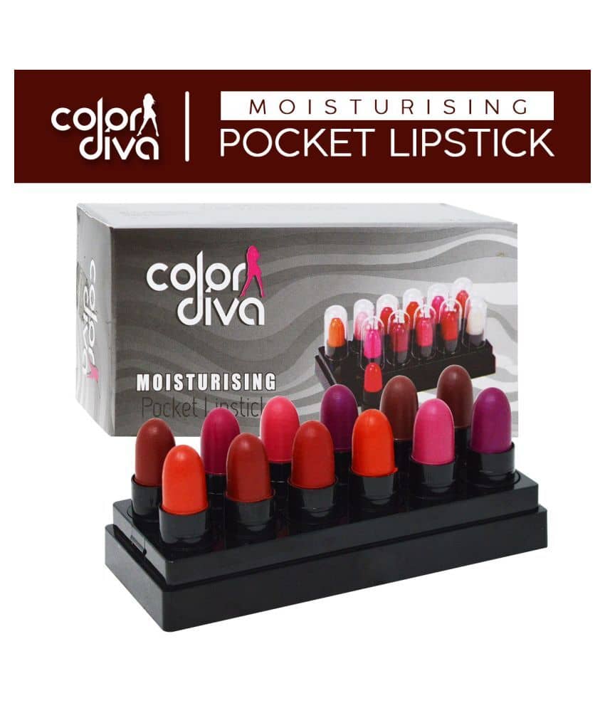 Color Diva Multi Matte Lipstick 12pc Moisturising Bullet Lipstick