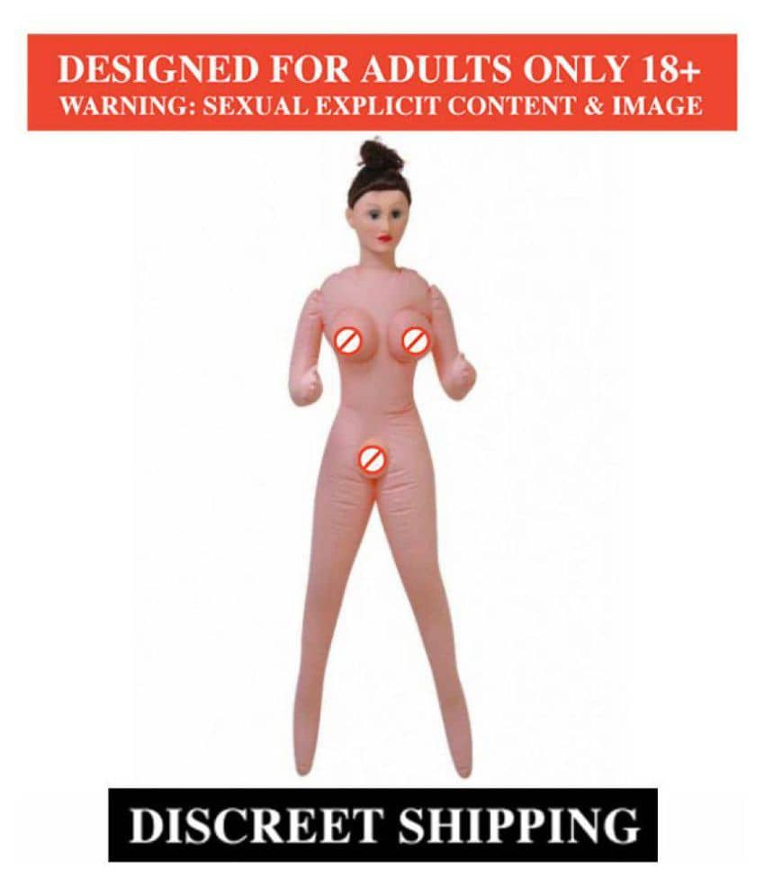Inflatable 3D Sex Doll Black Hair No Finger