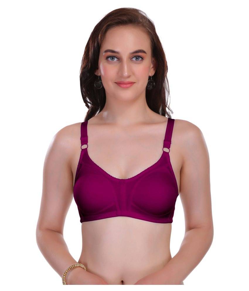     			Eve's Beauty Poly Cotton Seamless Bra - Purple