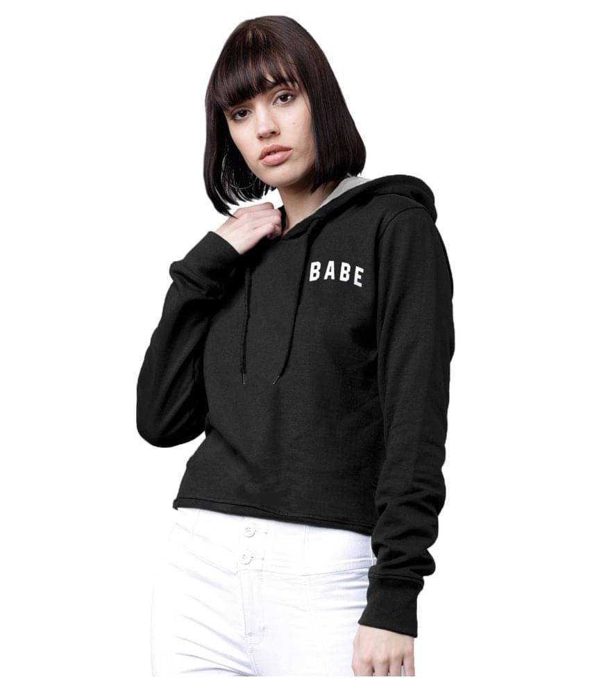 Maniac Cotton - Fleece Black Hooded Sweatshirt Maniac Cotton - Fleece Black Hooded Sweatshirt